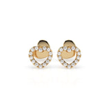 Small Diamond Earrings Round 0.14ct by Qutahia Jewellery