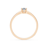 Solitaire Diamond Ring Princess 0.17ct by Qutahia Jewellery