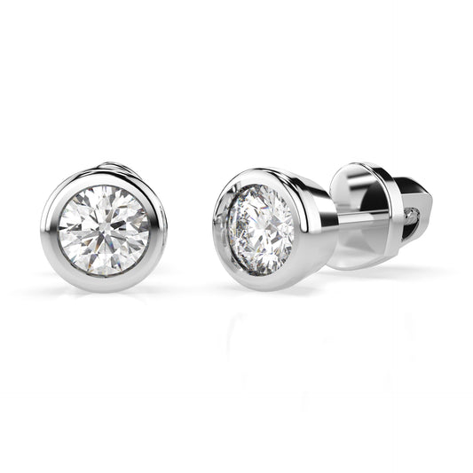 Solitaire Butterfly Earring (Round), 0.4 ct — 102-10010(3.7)