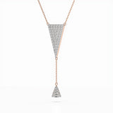 Delicate Diamond Necklace Round 0.41ct by Qutahia Jewellery