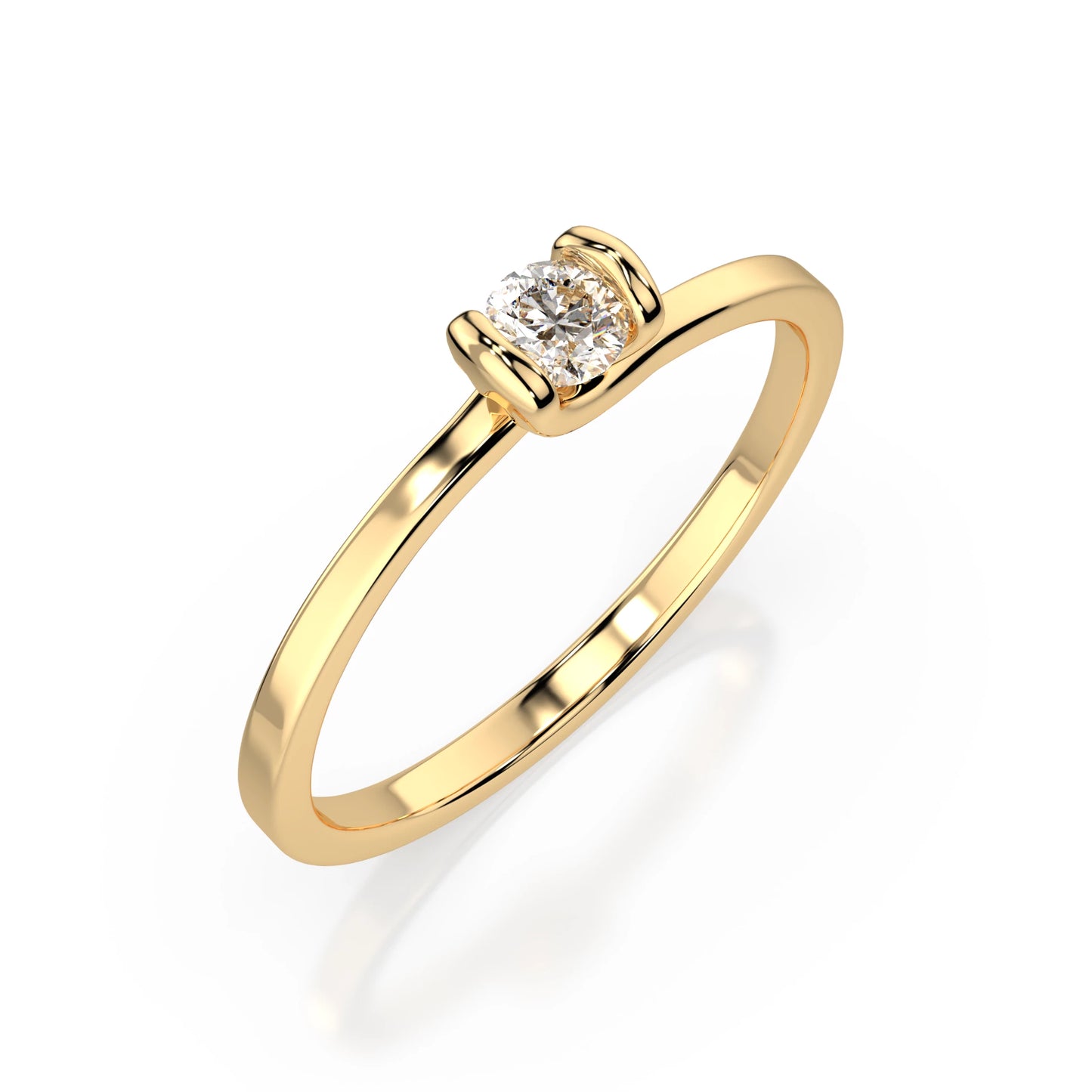 Solitaire Ring (Round), 0.06 ct — 101-10016(2.5)