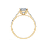 Cushion Lab Grown Diamond Slim Pave Eternity Ring 2.0ct by Qutahia Jewellery