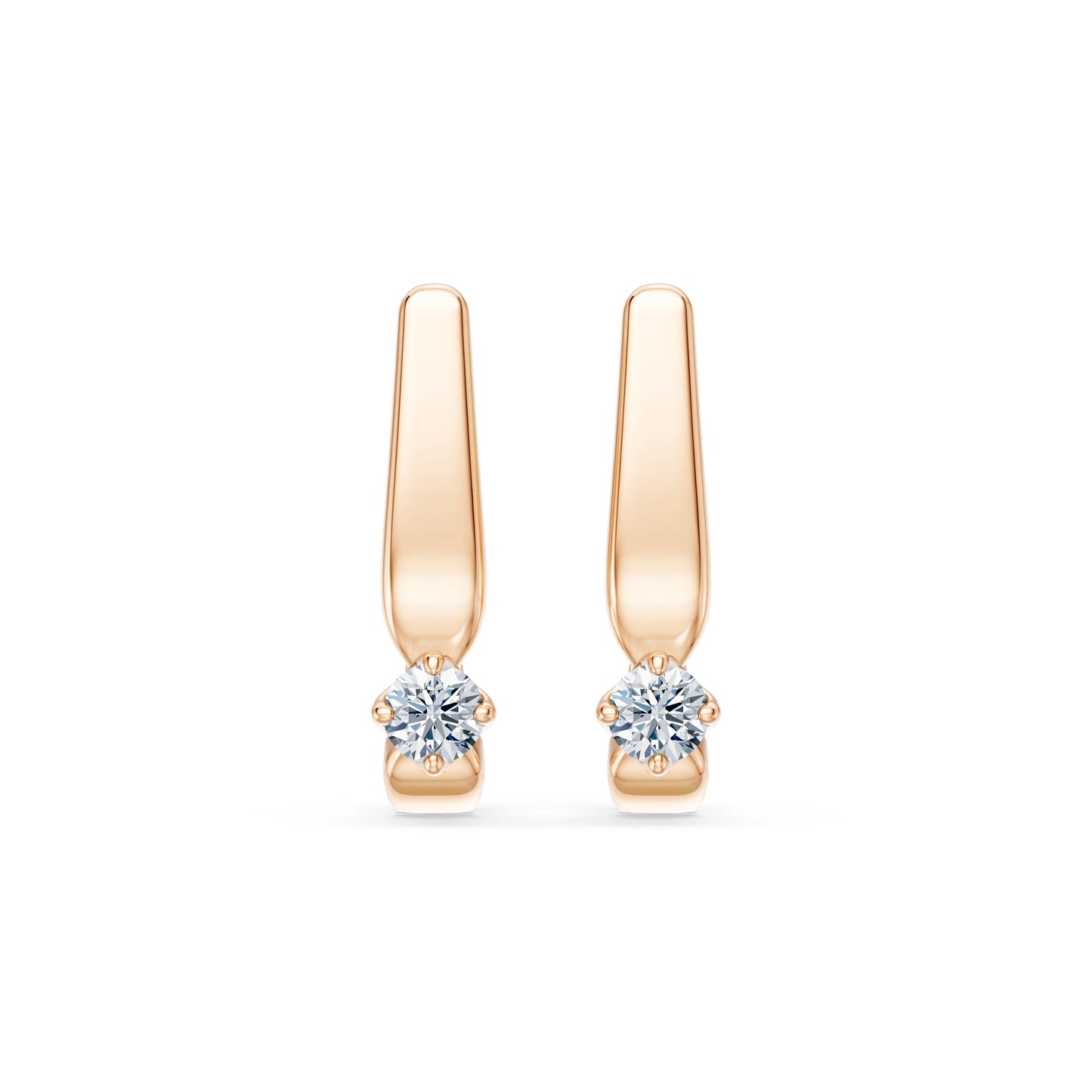 Solitaire English Lock Earring, 0.2 ct — 102-10041(3.0)