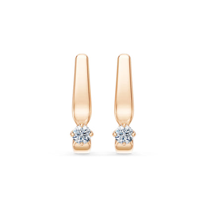 Solitaire English Lock Earring, 0.2 ct — 102-10041(3.0)