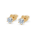 Diamond Stud Earrings Round Brilliant 0.5ct by Qutahia Jewellery