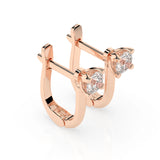 Solitaire English Lock Earring (Round), 0.6 ct β 102-10089(4.2)