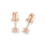 Diamond Stud Earrings Round 0.12ct by Qutahia Jewellery
