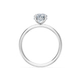 Oval Lab Grown Diamond Micro Pave Engagement Ring 1.5ct by Qutahia Jewellery