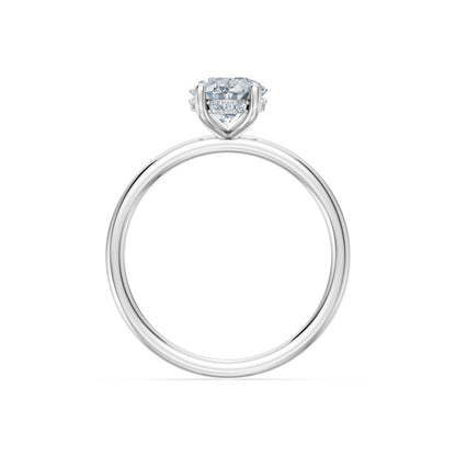 Oval Lab Grown Diamond Micro Pave Engagement Ring 1.5ct by Qutahia Jewellery
