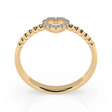 Minimalist Diamond Ring Round 0.07ct by Qutahia Jewellery