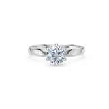Round Brilliant Diamond Slim Solitaire Engagement Ring 1.0ct by Qutahia Jewellery