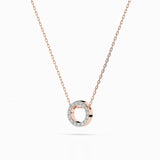 Delicate Diamond Necklace Round 0.09ct by Qutahia Jewellery