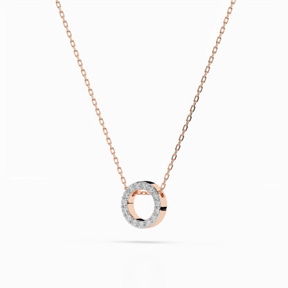 Minimalism Necklace (Round), 0.09 ct — 104-10028