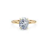 Oval Lab Grown Diamond Micro Pave Engagement Ring 2.0ct by Qutahia Jewellery