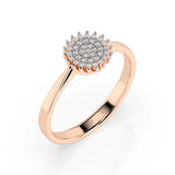 Illusion Diamond Ring Round 0.15ct by Qutahia Jewellery