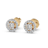 Illusion Diamond Earrings Round 0.06ct by Qutahia Jewellery