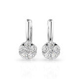 Illusion Diamond Earrings Round 0.2ct by Qutahia Jewellery