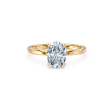 Oval Lab Grown Diamond Solitaire Engagement Ring 1.5ct by Qutahia Jewellery