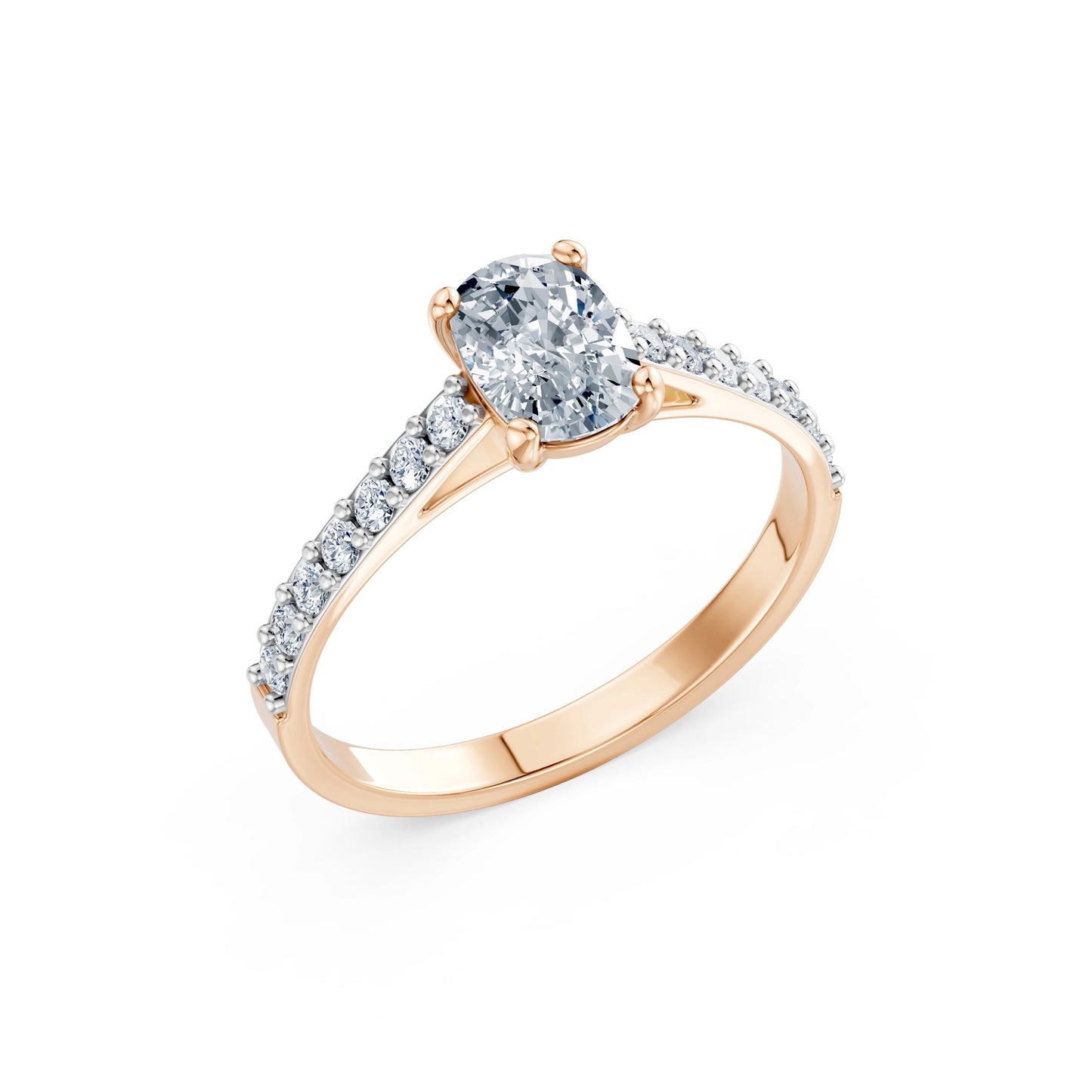 Cushion Lab Grown Diamond Slim Pave Eternity Ring 1.0ct by Qutahia Jewellery