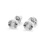 Small Diamond Earrings Round 0.04ct by Qutahia Jewellery