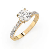 Solitaire Eternity Diamond Ring Round 0.7ct by Qutahia Jewellery