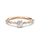 Solitaire Eternity Diamond Ring Round 0.4ct by Qutahia Jewellery