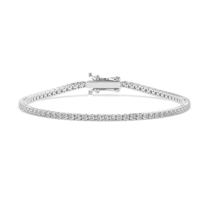 2 ct diamond tennis bracelet 2.31ct in solid gold, view 1, by Qutahia Jewelry
