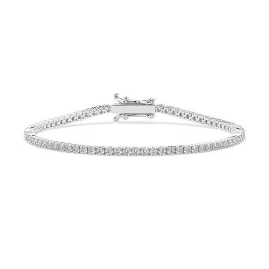 2 ct diamond tennis bracelet 2.31ct in solid gold, view 1, by Qutahia Jewelry