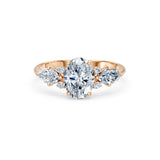 Oval Lab Grown Diamond Side Stone Eternity Ring 1.5ct by Qutahia Jewellery