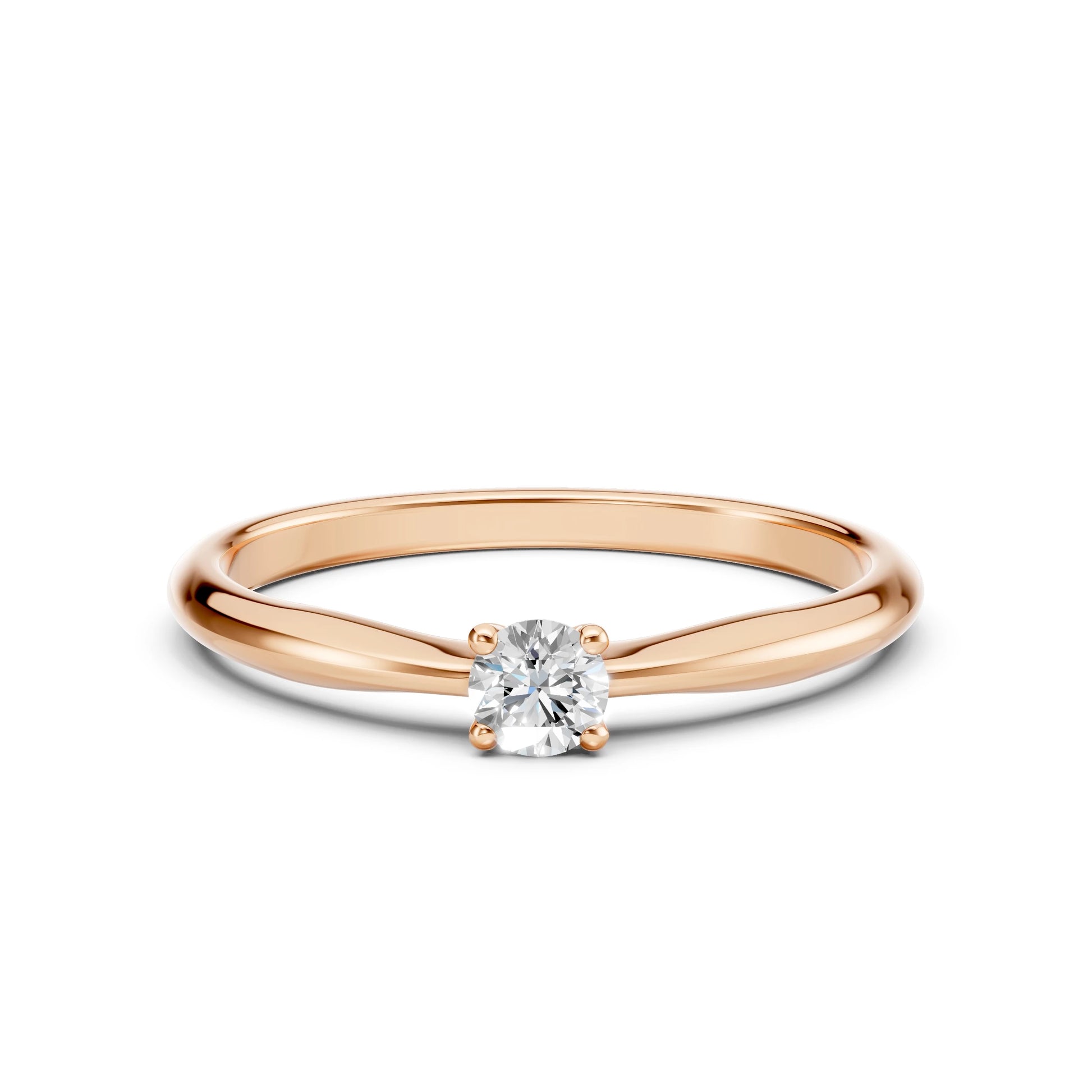 Solitaire Ring (Round), 0.2 ct — 101-10021(3.7)