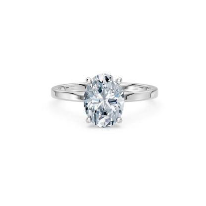 Oval Lab Grown Diamond Solitaire Engagement Ring 2.0ct by Qutahia Jewellery
