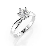 Solitaire Diamond Ring Round 0.7ct by Qutahia Jewellery