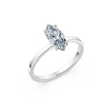 Marquise Lab Grown Diamond Solitaire Engagement Ring 1.0ct by Qutahia Jewellery