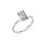 Emerald Lab Grown Diamond Micro Pave Engagement Ring 2.0ct by Qutahia Jewellery
