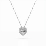 Illusion Diamond Necklace Round 0.08ct by Qutahia Jewellery