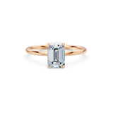 Emerald Lab Grown Diamond Micro Pave Engagement Ring 1.5ct by Qutahia Jewellery