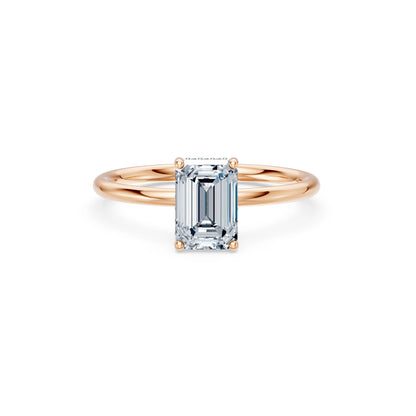 Emerald Lab Grown Diamond Micro Pave Engagement Ring 1.5ct by Qutahia Jewellery