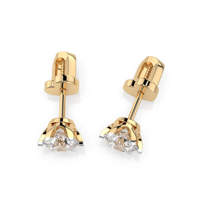 Solitaire Butterfly Earring (Round), 1.4 ct — 102-10040/1(5.7)