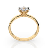 Solitaire Diamond Ring Round 0.7ct by Qutahia Jewellery