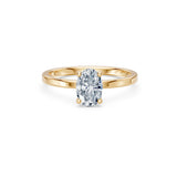 Oval Lab Grown Diamond Solitaire Engagement Ring 1.0ct by Qutahia Jewellery