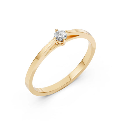 Solitaire Ring (Round), 0.1 ct — 101-10125(3.0)