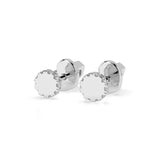 Small Diamond Earrings Round 0.1ct by Qutahia Jewellery