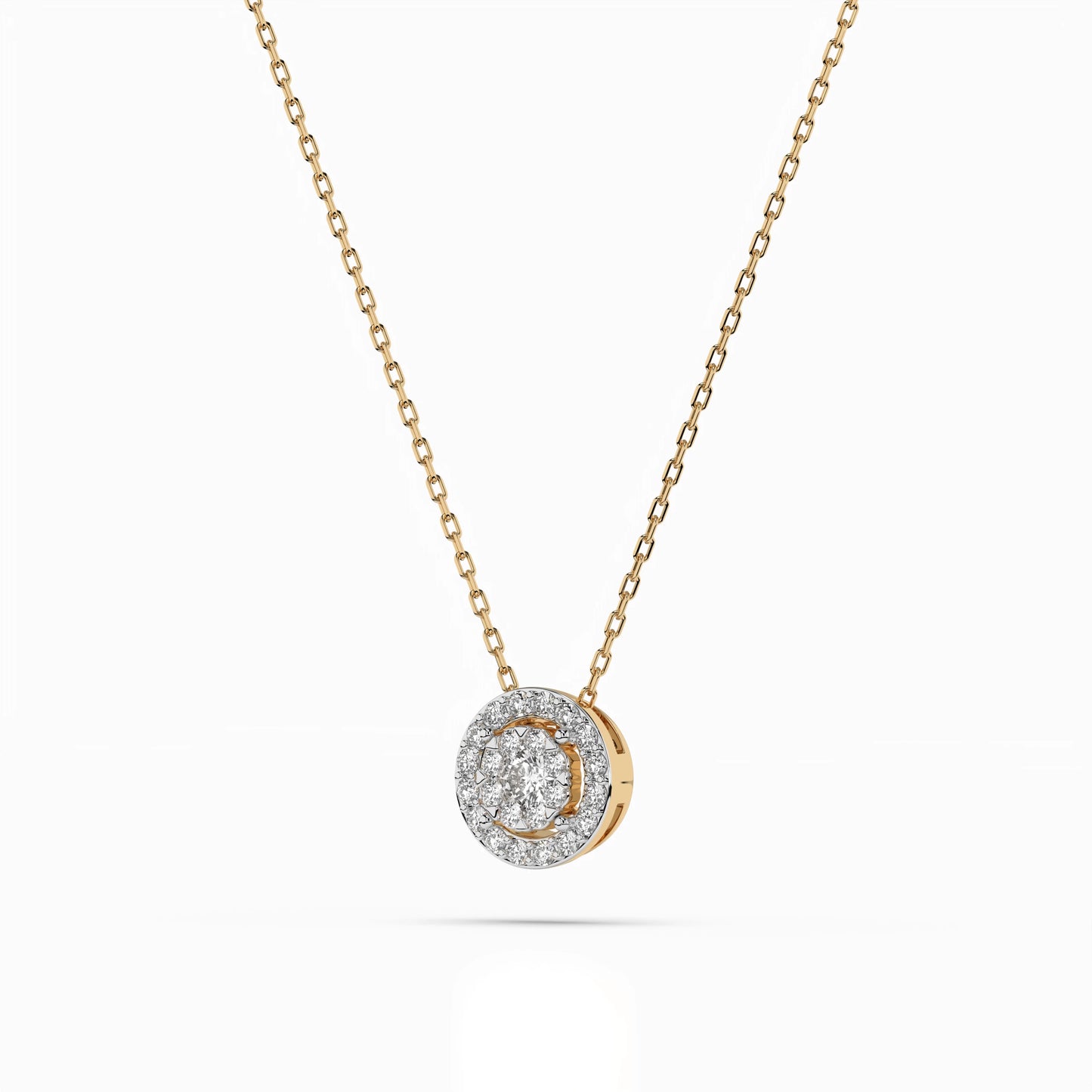 Illusion Necklace (Round), 0.1 ct — 104-10002(3.0)