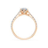 Oval Lab Grown Diamond Micro Pave Eternity Ring 1.0ct by Qutahia Jewellery