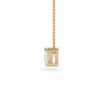 Solitaire Necklace (Heart), 0.3 ct — 104-10066(0.30)HRT