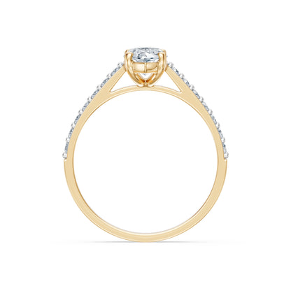 Marquise Lab Grown Diamond Slim Pave Eternity Ring 1.0ct by Qutahia Jewellery