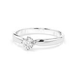 Solitaire Diamond Ring Round 0.3ct by Qutahia Jewellery