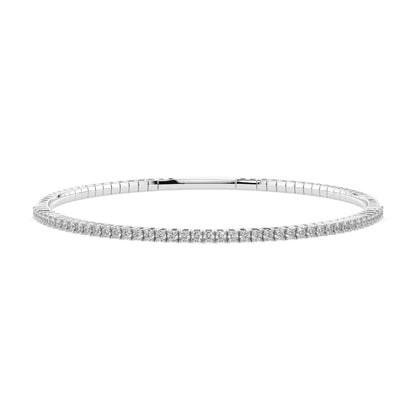 Natural diamond tennis bracelet 0.86ct in solid gold, view 1, by Qutahia Jewelry