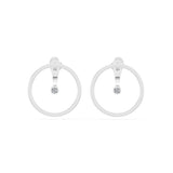 Small Diamond Earrings Round Brilliant 0.06ct by Qutahia Jewellery