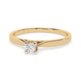 Solitaire Diamond Ring Round 0.06ct by Qutahia Jewellery